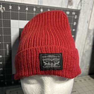 Levi's Beanie Red Levi Strauss Winter Cap